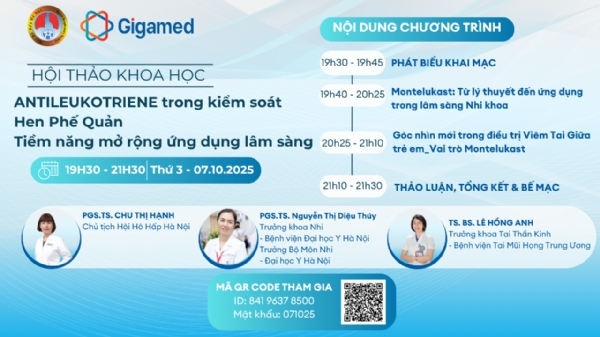 2025 - ANTILEUKOTRIENE trong kiểm soát hen phế quản tiềm năng mở rộng ứng dụng lâm sàng